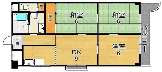 さんはいつ21(3LDK/4階)の間取り写真