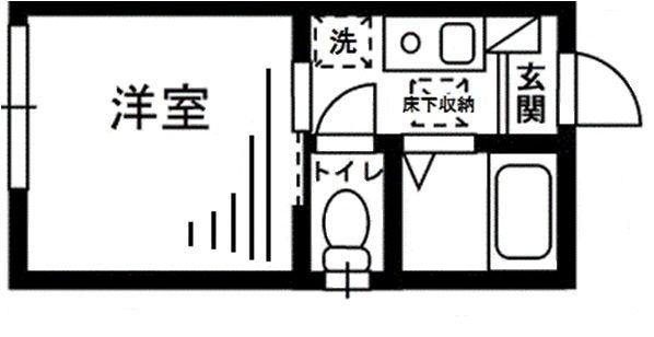 グローリア菊名(1K/1階)の間取り写真