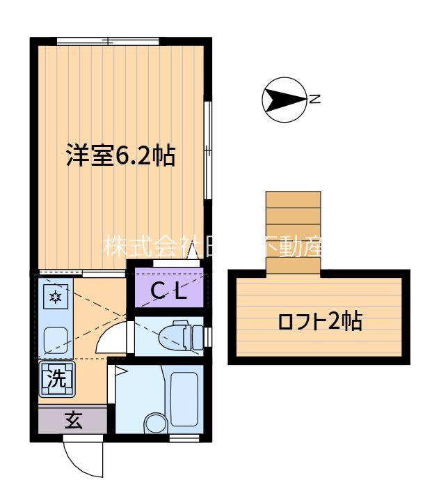 北沢シンフォニア(1K/2階)の間取り写真