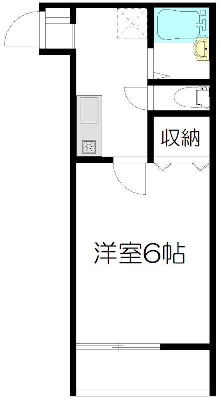 スクエアビレッジ(1K/1階)の間取り写真