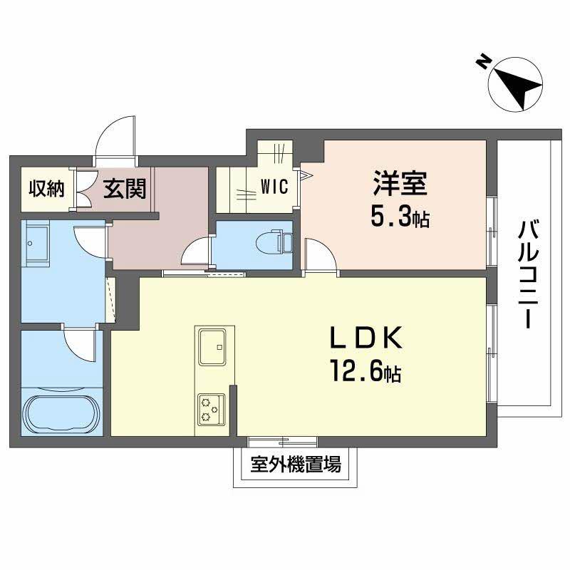 シャーメゾンマーレ竹下(1LDK/3階)の間取り写真