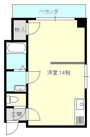 コミットビル(ワンルーム/3階)の間取り写真