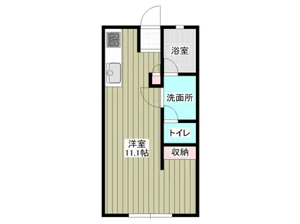 カメリア(ワンルーム/1階)の間取り写真