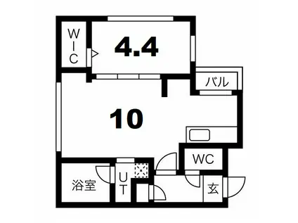 フィオリスタ新さっぽろ (1LDK/3階)の間取り写真