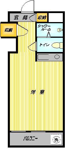 アルカディア・マンション(ワンルーム/3階)の間取り写真