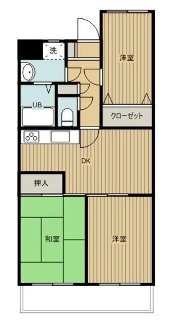 エクレール狭山(3DK/3階)の間取り写真