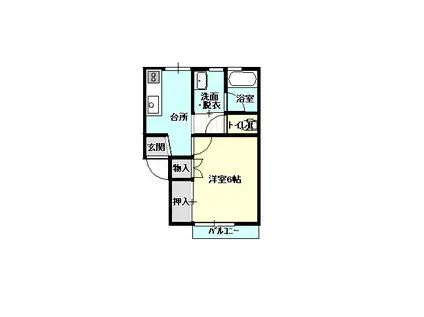 コーポエンゼル(1K/2階)の間取り写真