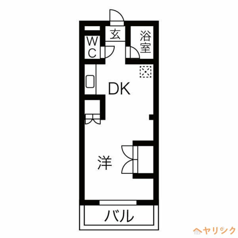 藤ヶ丘レジデンス(1DK/1階)の間取り写真