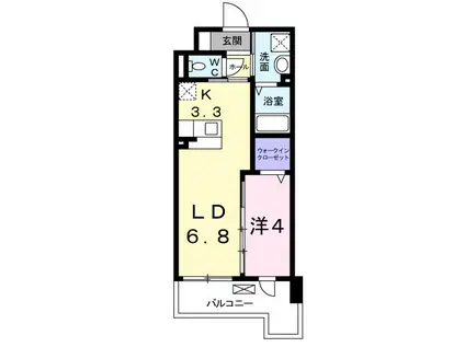 プランドール(1LDK/10階)の間取り写真