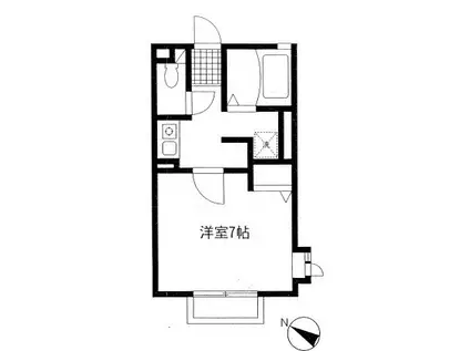 パル平塚(1K/1階)の間取り写真