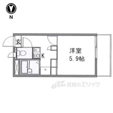 レオパレスソレイユⅡ(1K/3階)の間取り写真
