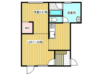 ALAISE(1LDK/1階)の間取り写真