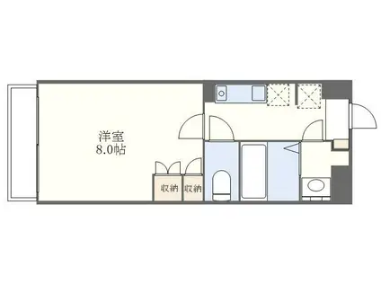 レキシントン・スクエア鍋島(1K/7階)の間取り写真