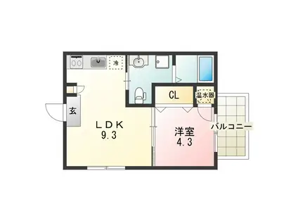 FMAISONAILES(1LDK/2階)の間取り写真