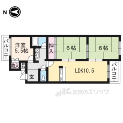 嵐山ファミリオ(3LDK/3階)の間取り写真