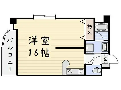 ディア・コート守恒(ワンルーム/2階)の間取り写真