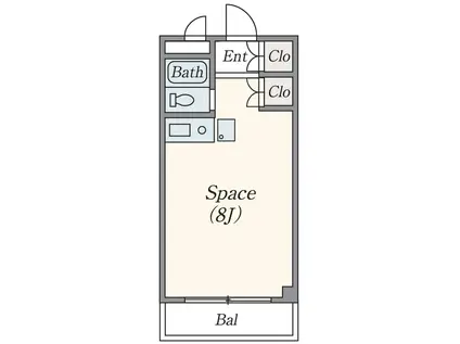 ホワイト石塚(ワンルーム/2階)の間取り写真