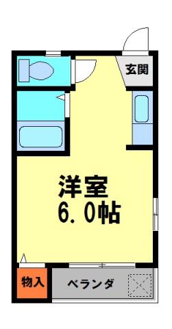 花屋敷日進ビル(1K/3階)の間取り写真