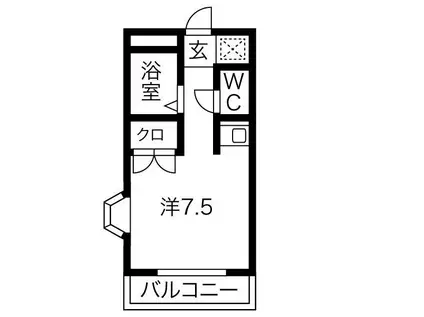 フローレス雨屋(ワンルーム/1階)の間取り写真