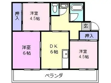 MAISON CIERO(3DK/1階)の間取り写真