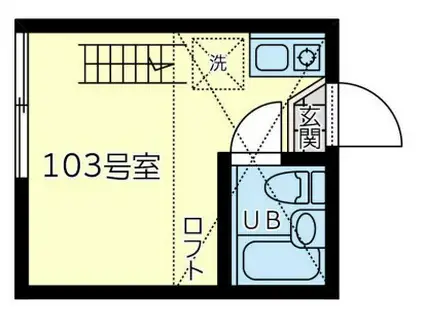 ユナイト上星川ニューオーリンズ(ワンルーム/1階)の間取り写真