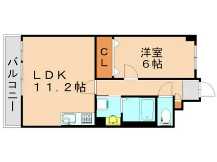 ピュアメゾン(1LDK/8階)の間取り写真