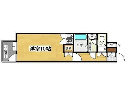 オリエンタル江南町(ワンルーム/6階)の間取り写真