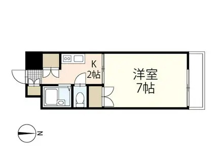 ルミネ東白島(1K/3階)の間取り写真