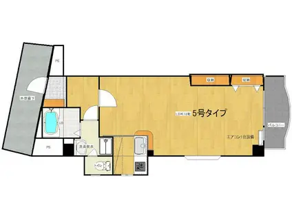 第8川崎ビル(ワンルーム/2階)の間取り写真