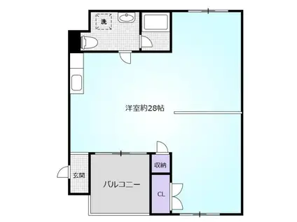 HARBOR(1LDK/2階)の間取り写真