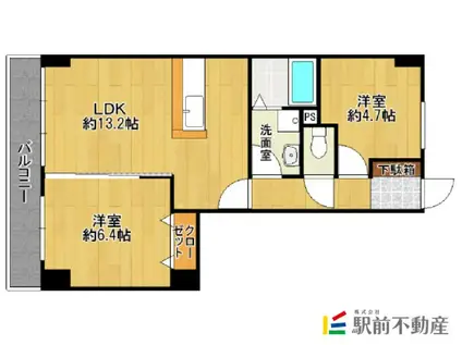 あきない通西原(2LDK/3階)の間取り写真