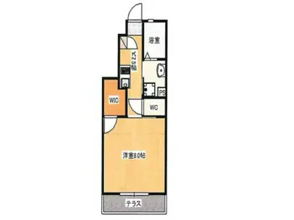 SILVIA (1K/1階)の間取り写真