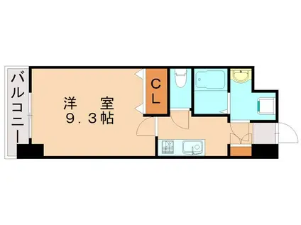 MDIプロスディブロ黒崎駅前(1K/4階)の間取り写真