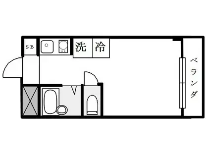 メゾン・ブランシュ・クレール(ワンルーム/1階)の間取り写真