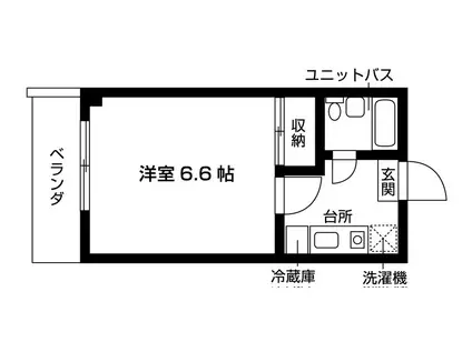 坂巻ビル(1K/3階)の間取り写真