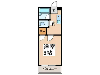 クレールハイムC(1K/2階)の間取り写真