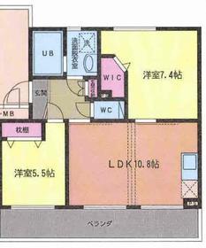 KS宮千代II(2LDK/2階)の間取り写真