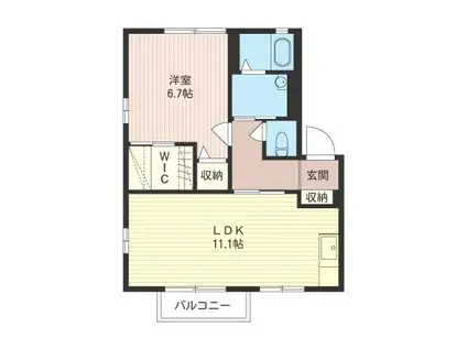 シャルマン(1LDK/2階)の間取り写真
