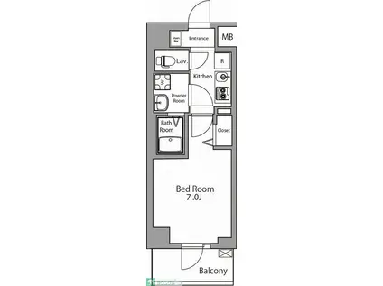 N-STAGE 松戸(1K/3階)の間取り写真