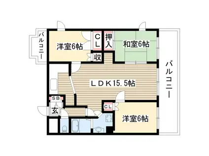 HILLLOCK167(3LDK/2階)の間取り写真
