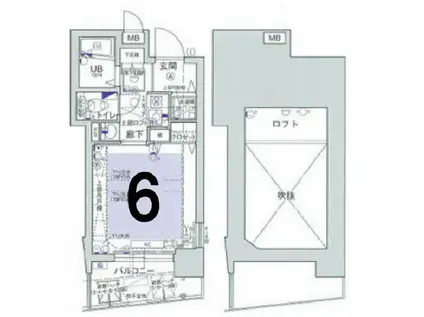 エステムコート新大阪IIIステーションプラザ(1K/9階)の間取り写真