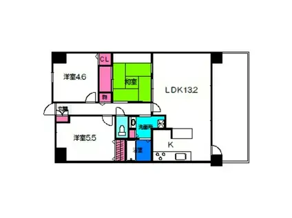 リッツ・ラムセス(3LDK/7階)の間取り写真