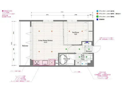 ドゥーエ代々木(1LDK/5階)の間取り写真