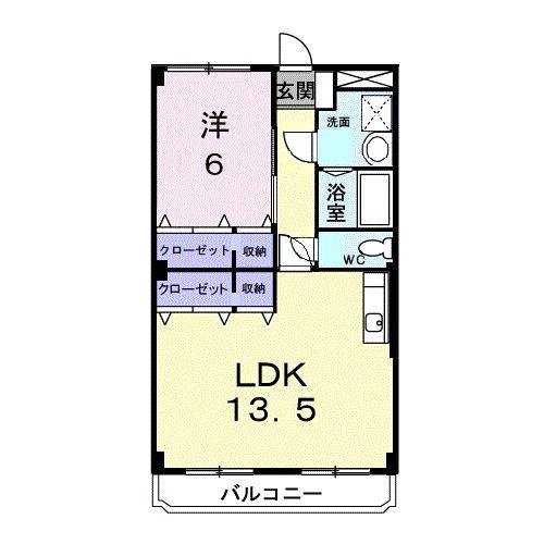 ニューマリッチミマヤ(1LDK/2階)の間取り写真