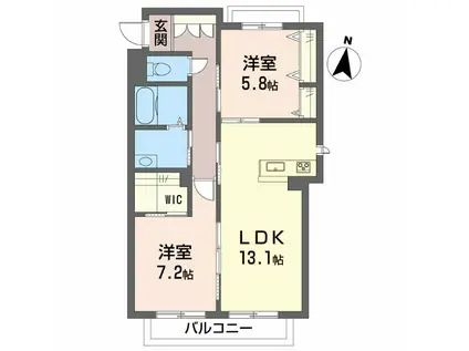 ステーブルレジデンス(2LDK/3階)の間取り写真