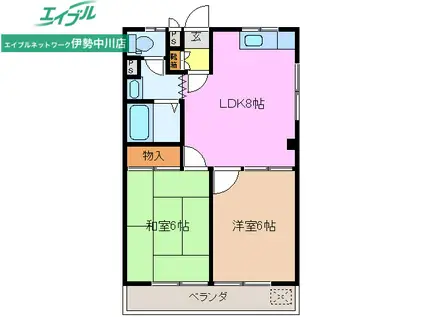 ラ・エスペール707(2LDK/3階)の間取り写真