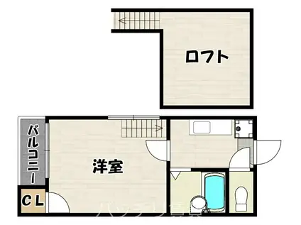 ドウェル・ジョイIII(1K/1階)の間取り写真