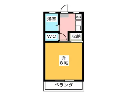 コーポ江湖II(1K/3階)の間取り写真