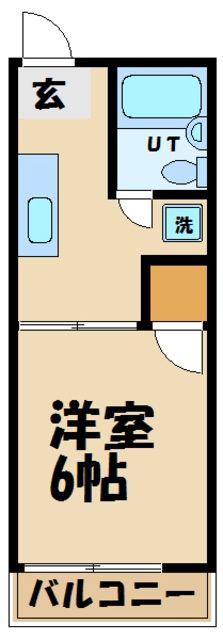 ハイツ・サンリーフ(1K/2階)の間取り写真