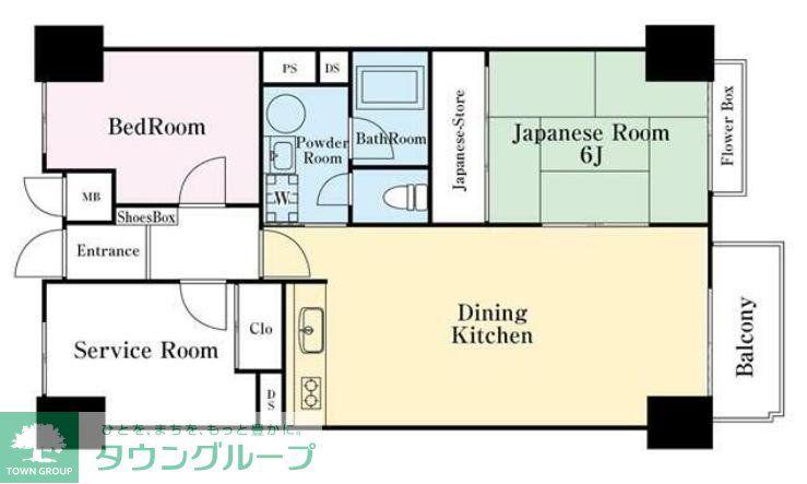 マンションニュー本郷(3LDK/4階)の間取り写真